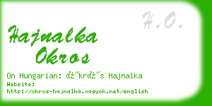 hajnalka okros business card